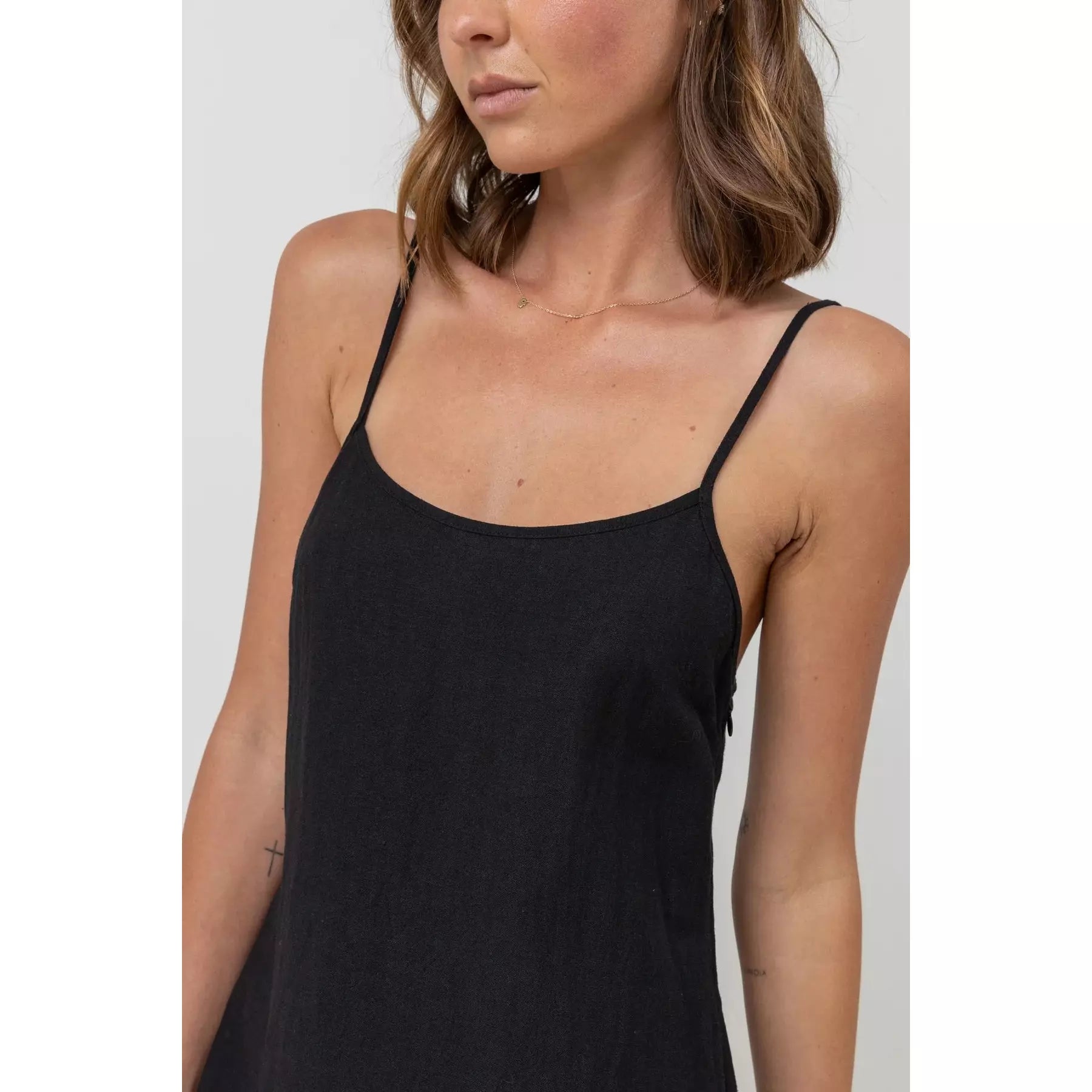 Rhythm Classic Slip Dress - Black