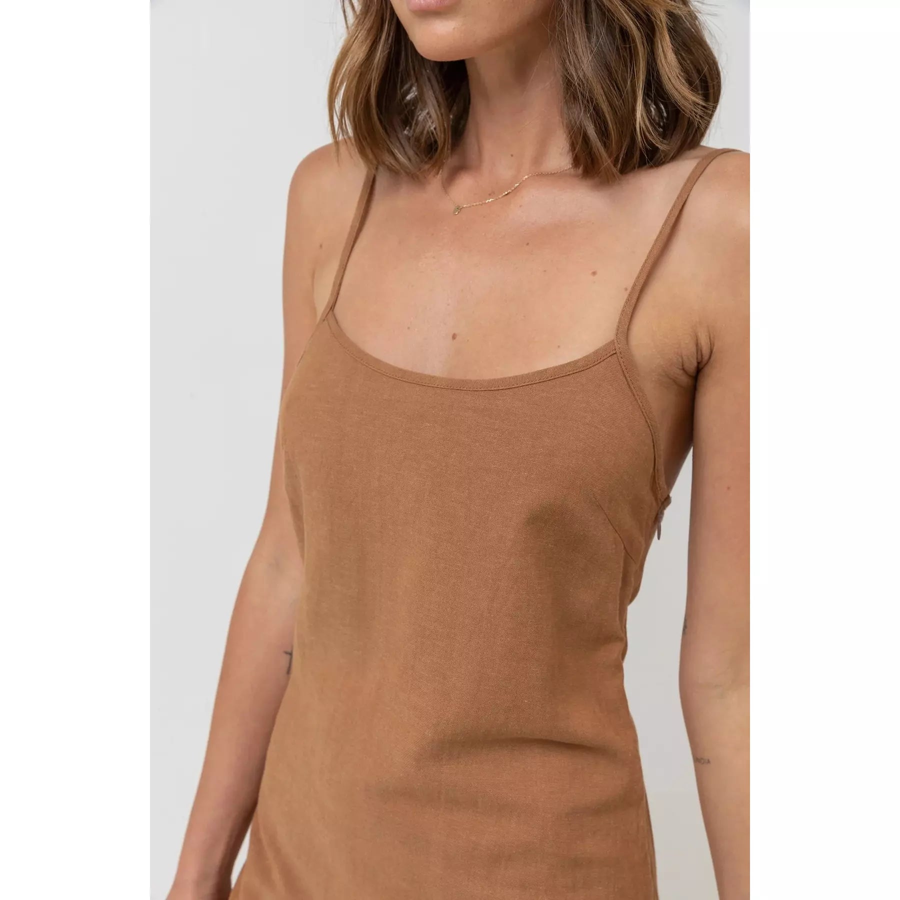 Rhythm Classic Slip Dress - Caramel