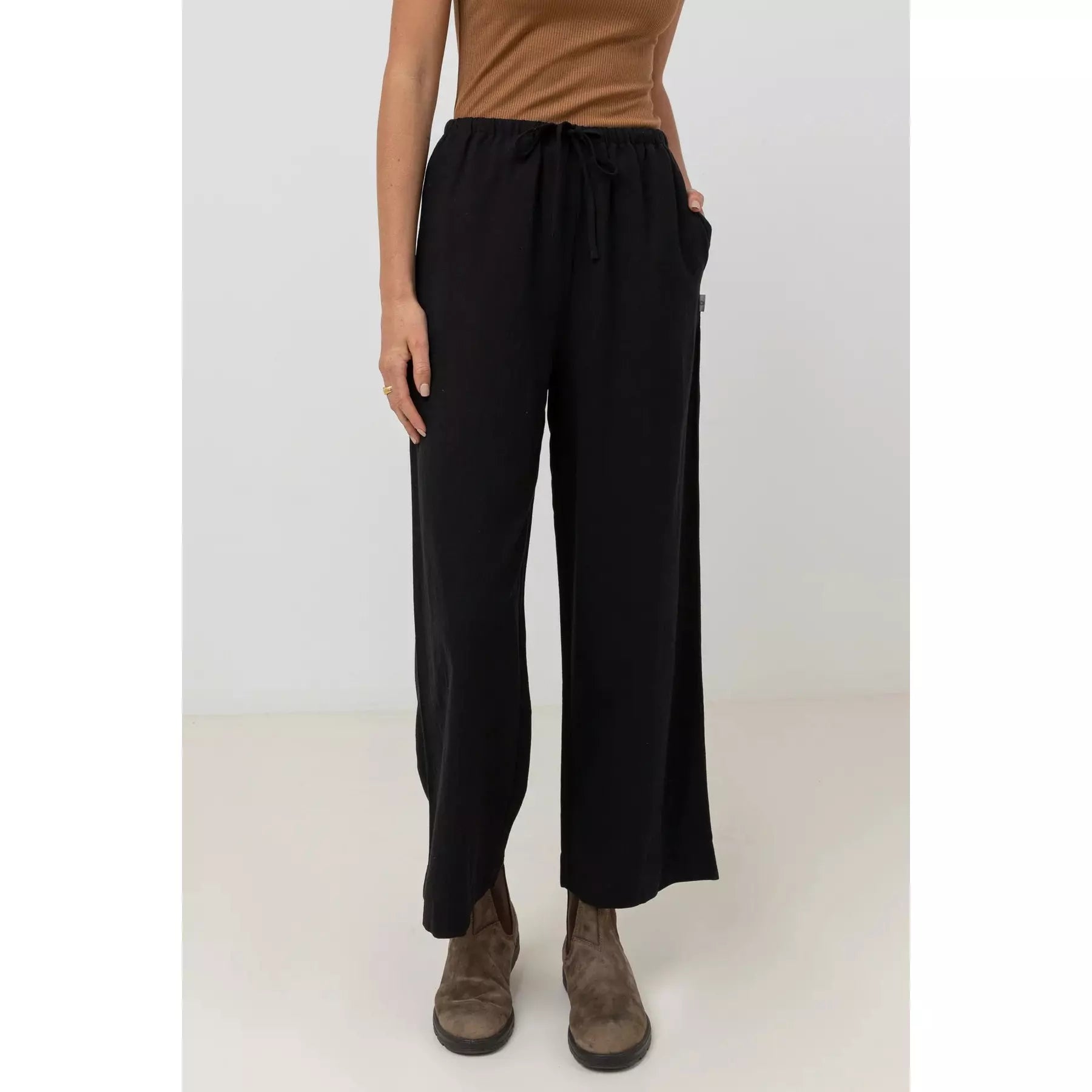 Rhythm Classic Drawstring Pant - Black