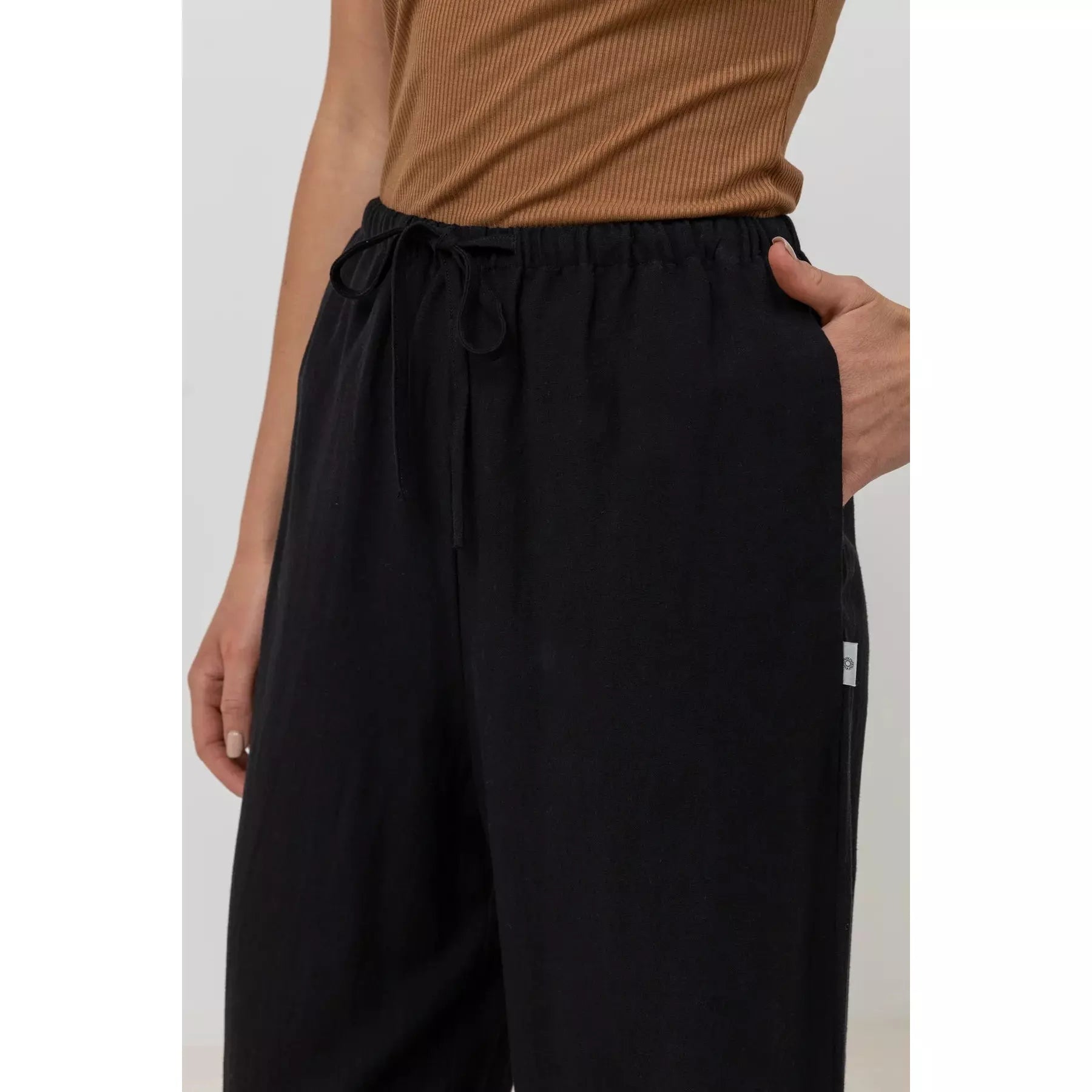 Rhythm Classic Drawstring Pant - Black