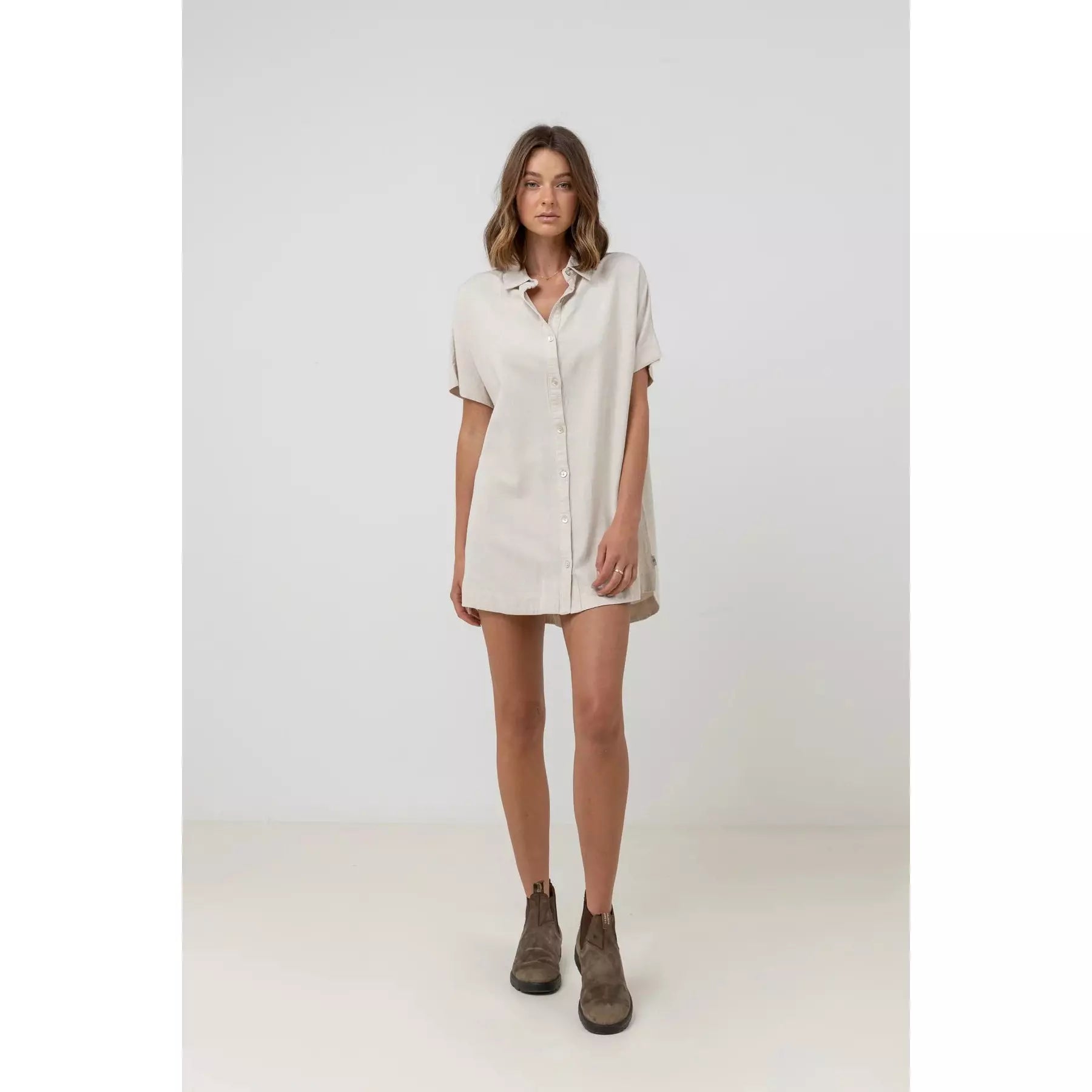 Rhythm Classic Shirt Dress Overswim - Oat