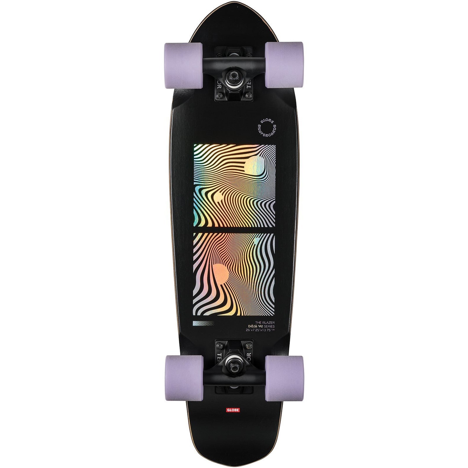 Globe Blazer Cruiser Skateboard - Black / Purple - 26