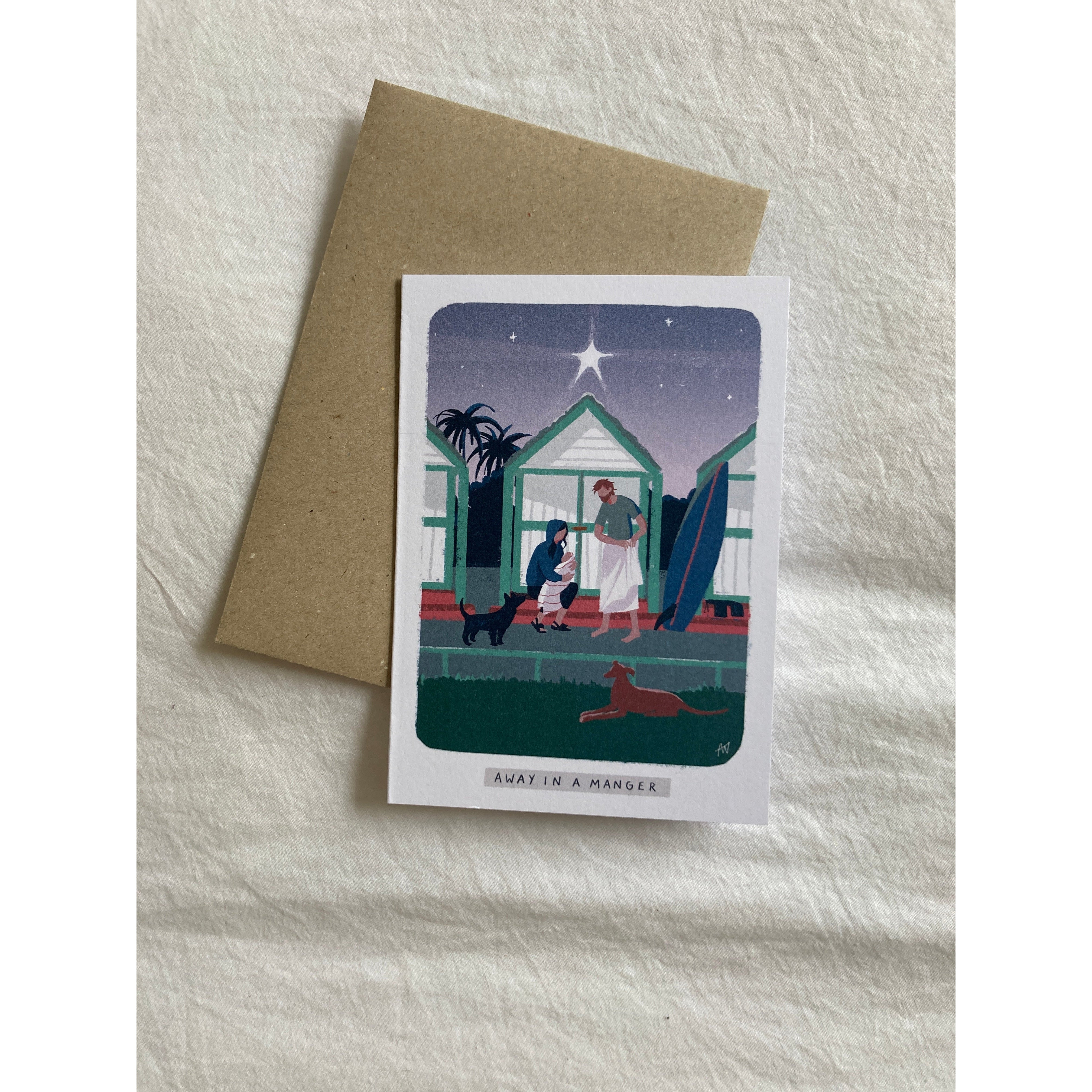 Amy Kate Wolfe 'Away in a Manger' - Greetings Card