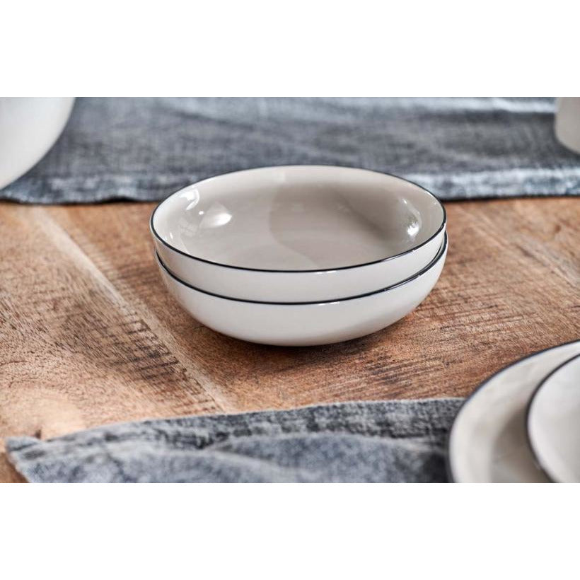 Nkuku Tala Bowl - Black & Soft White