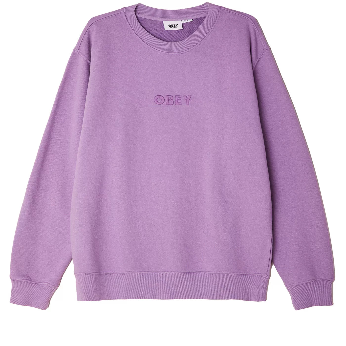 OBEY BOLD RECYCLED CREW - PIGMENT LILAC