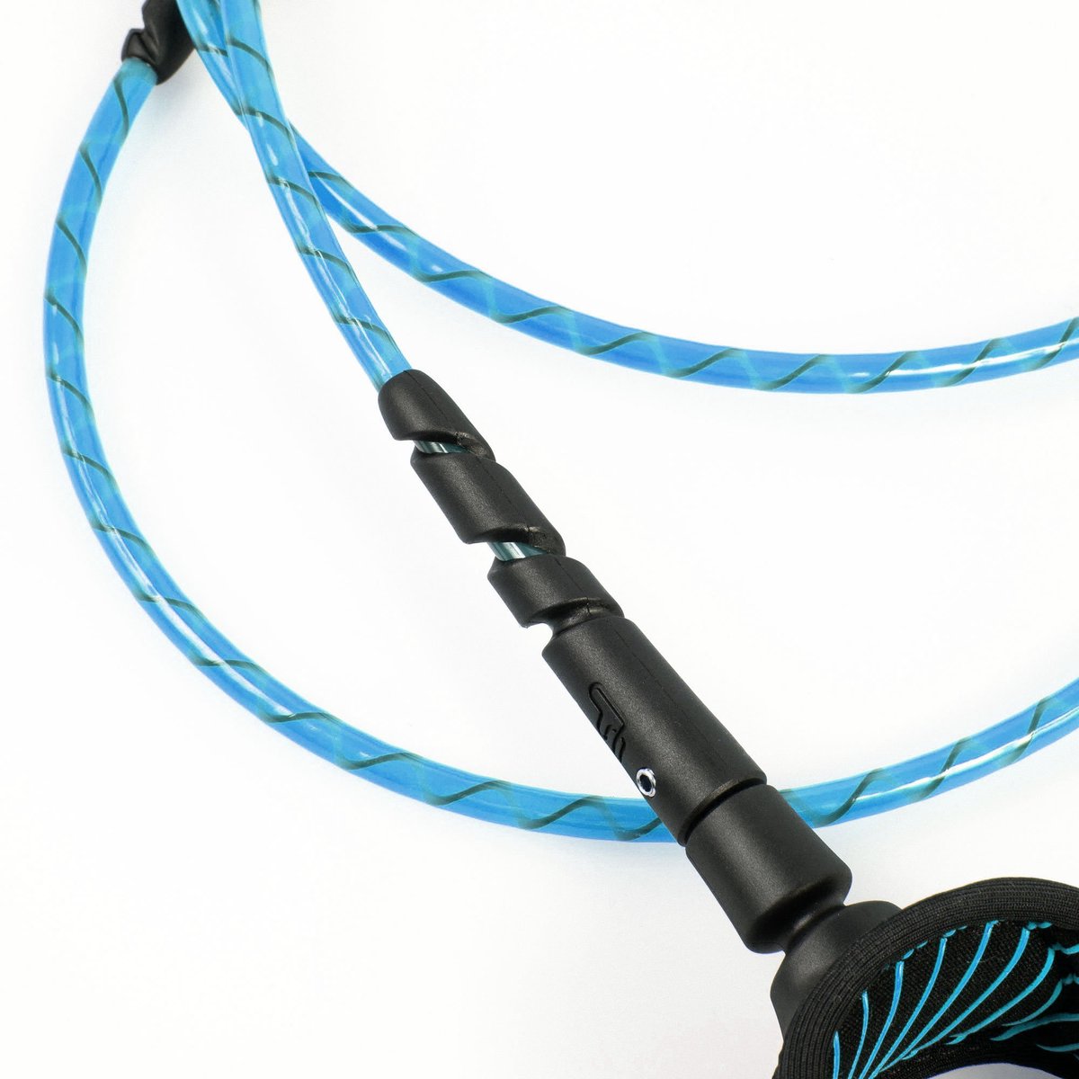 FCS 'Freedom Helix' ALL ROUND Longboard Ankle Surf Leash 9' - Blue / Black