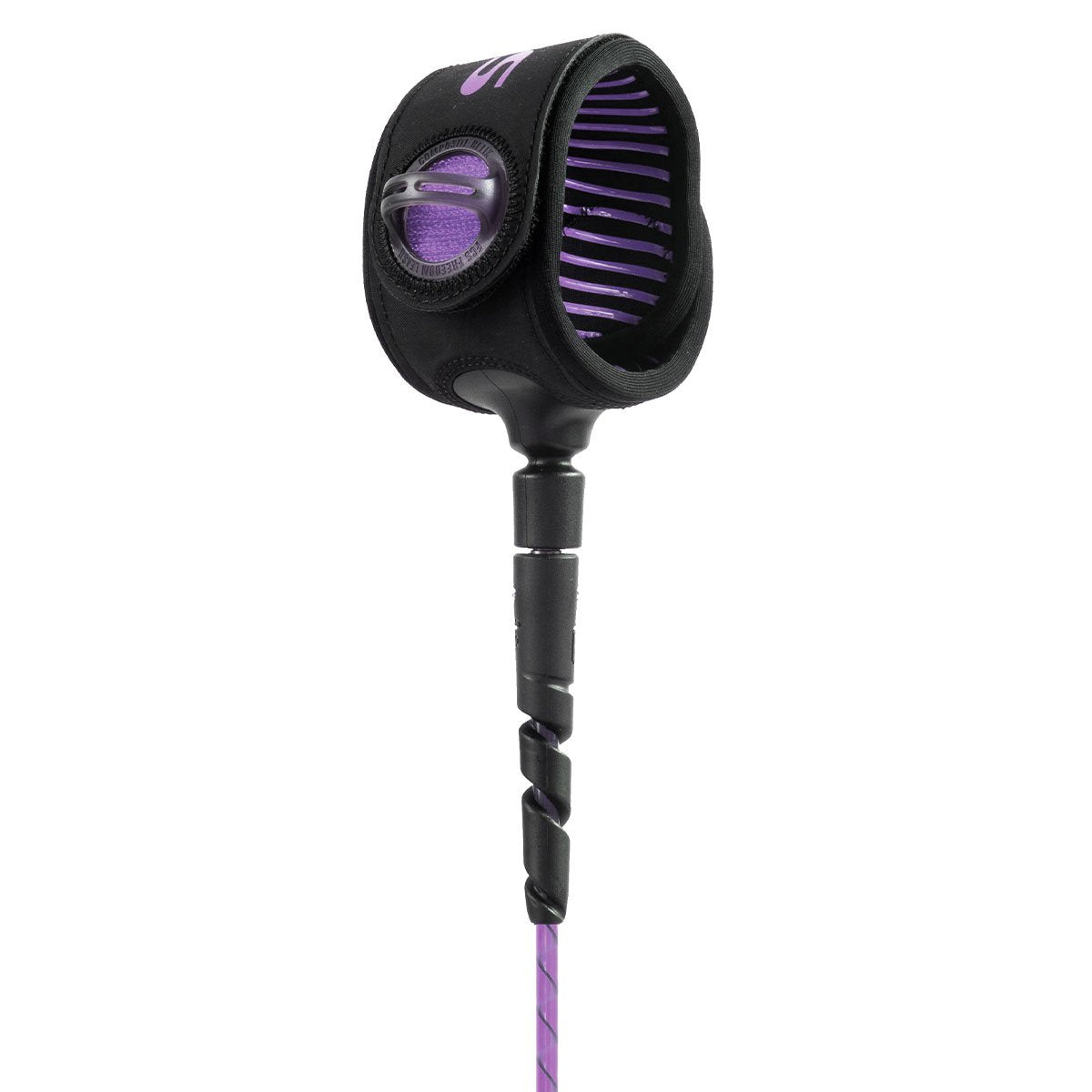 FCS 'Freedom Helix' COMP Surfboard Leash 6' - Purple / Black