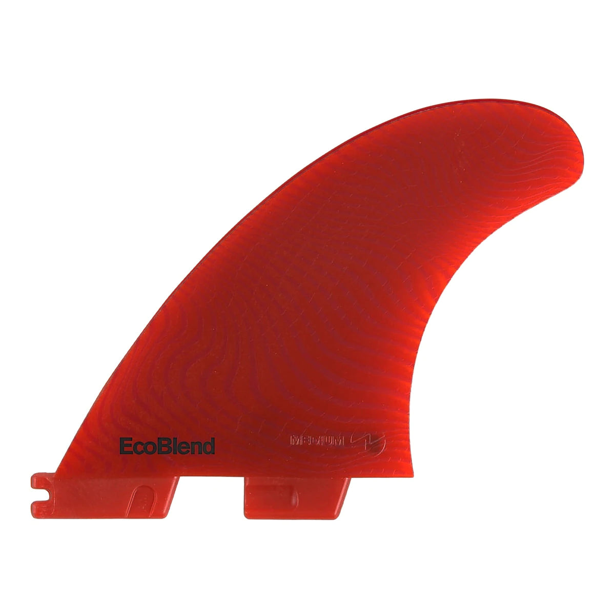 FCS II 'ACCELERATOR' Neo Glass ECO Surfboard Tri Fins - RED - Medium