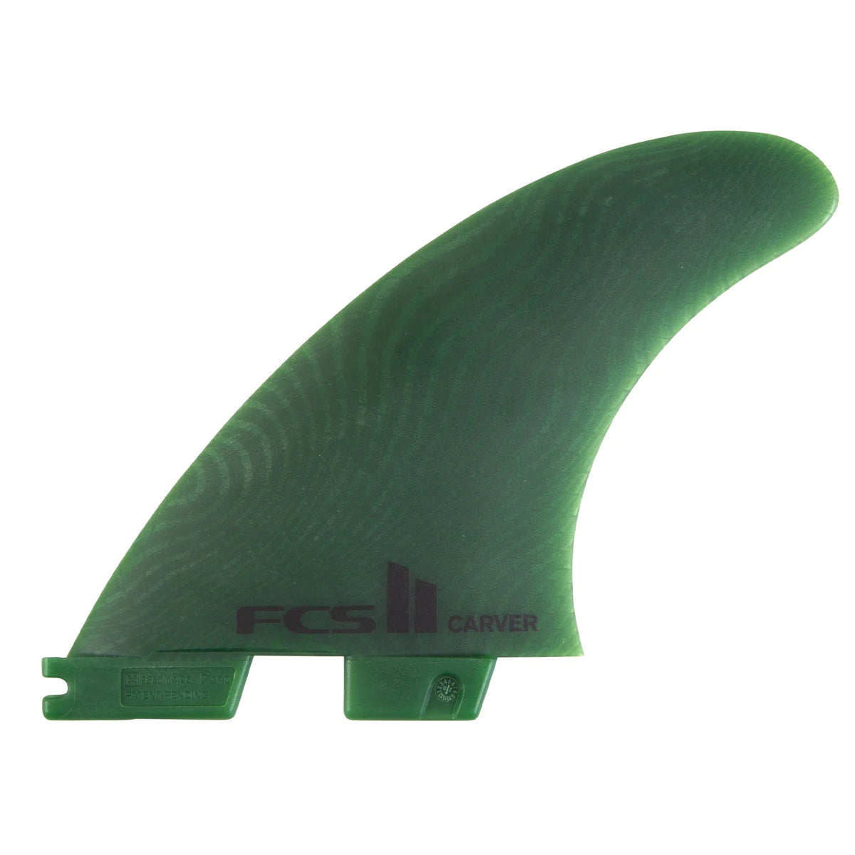 FCS II 'CARVER' Neo Glass ECO Surfboard Tri Fins - SAGE - Large