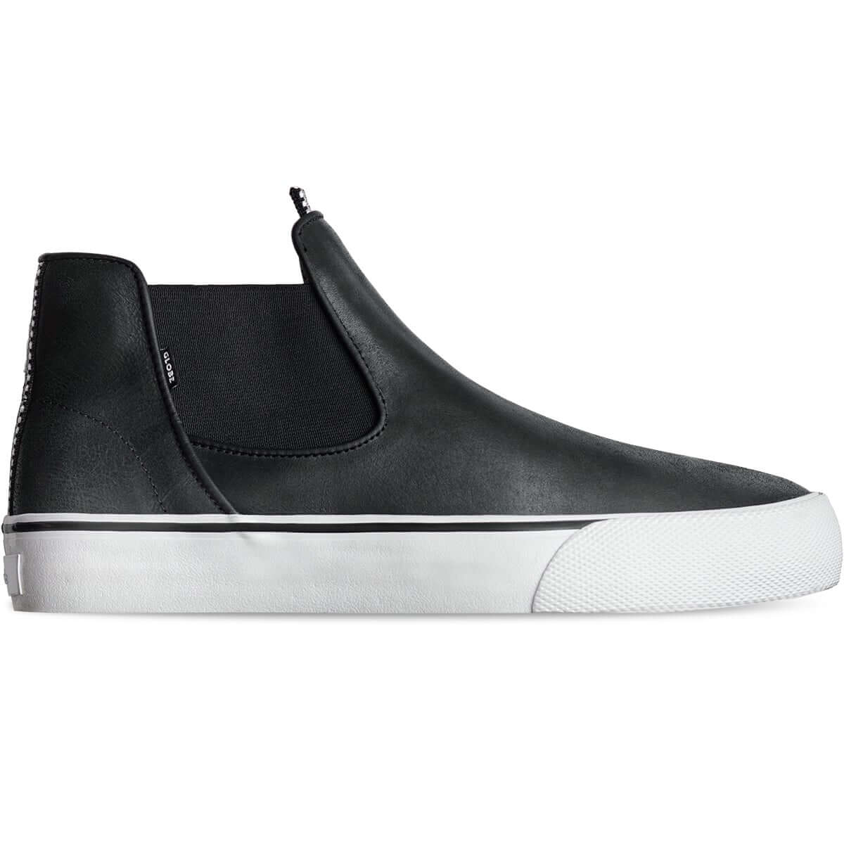 Globe 'Dover' Mid-Top Slip-On Skate Shoes - Black Distress / Gillette