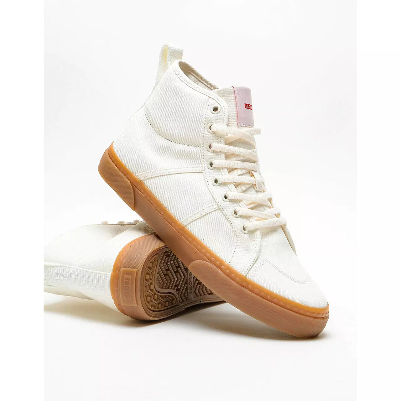 Globe Los Angered II Hi-Top Trainers - Organic White - Organic Cotton & Vegan Friendly