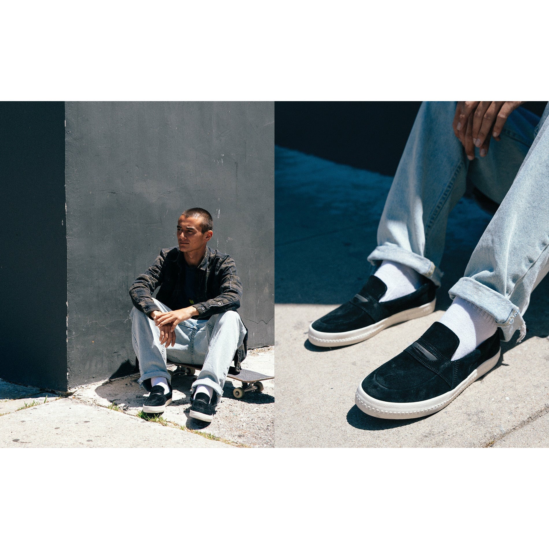 Globe 'The Liaizon' Loafer Skate Shoes - Black / Antique White