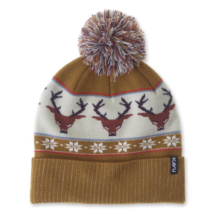 Kavu 'Herschel' Jacquard Knit Pom Beanie - Oh Deer