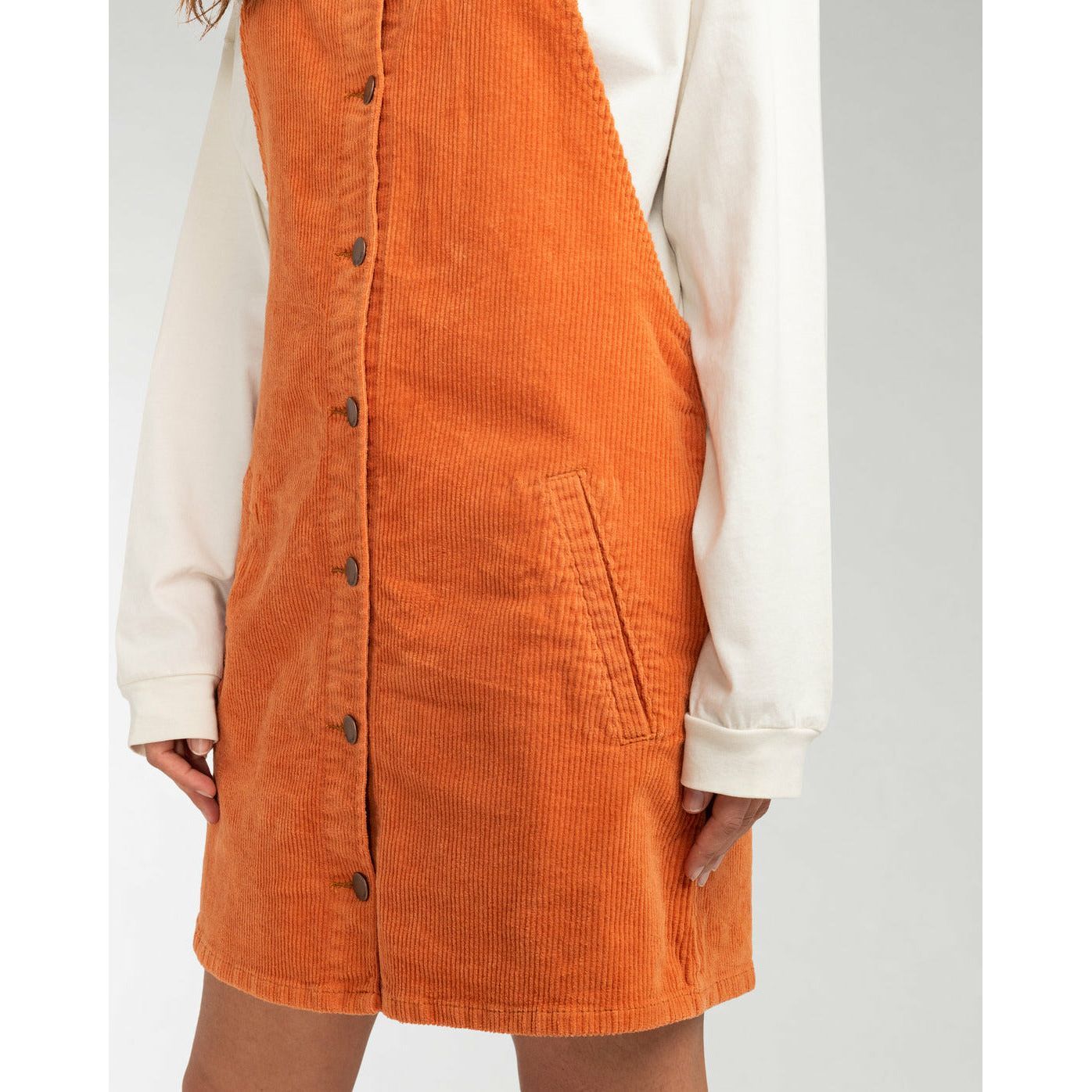 Billabong 'Easy Lining' Pinafore Dress - Desert Clay