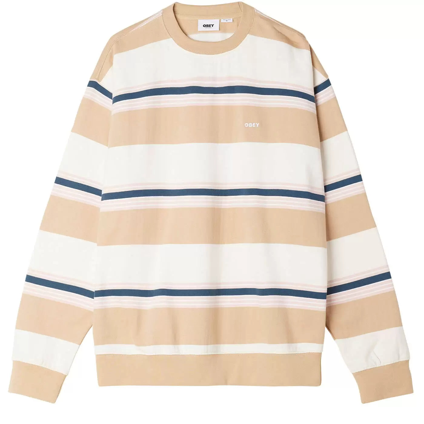 OBEY Ender Stripe Crew - Irish Cream