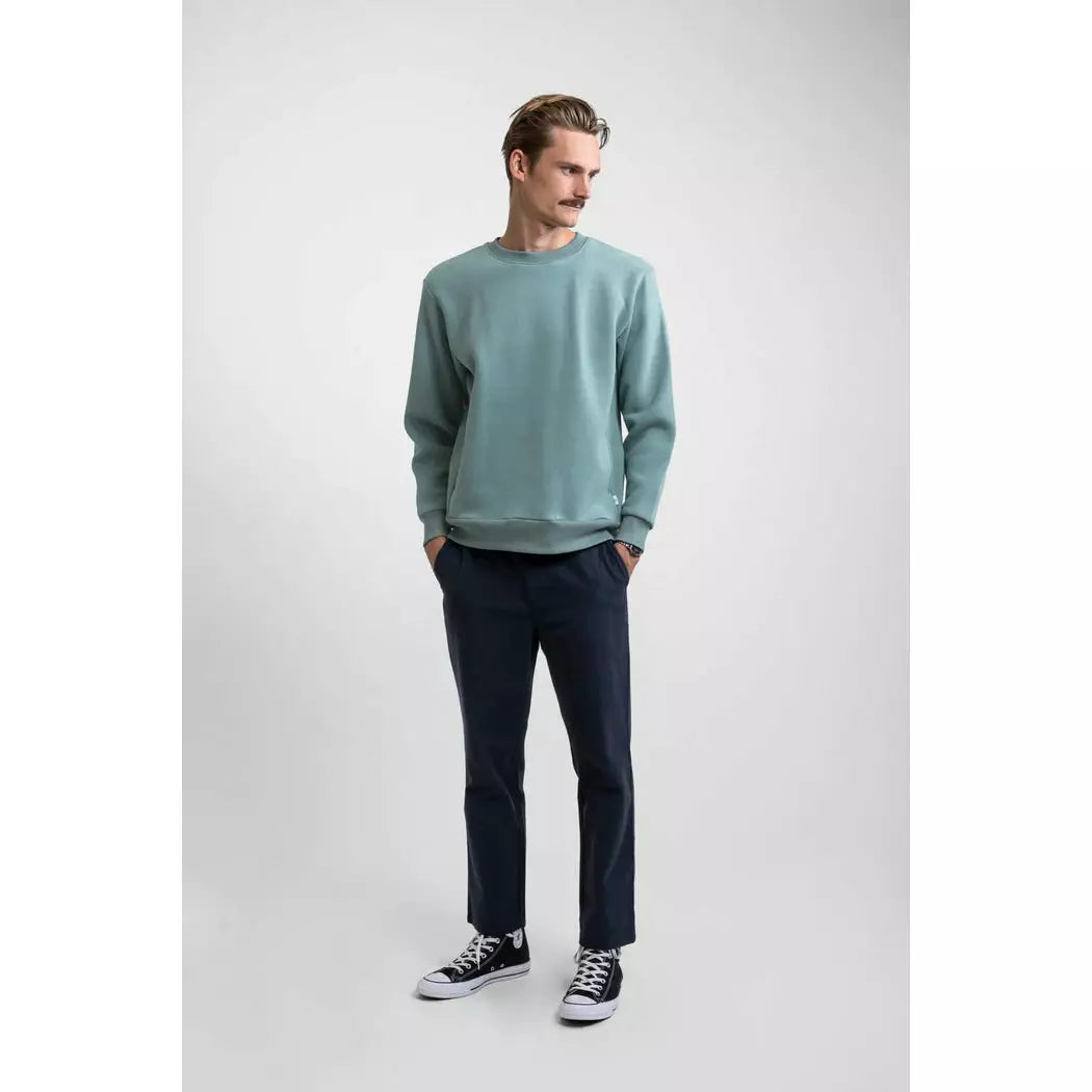 Rhythm Men's Classic Crew Neck Sweater - Eucalyptus