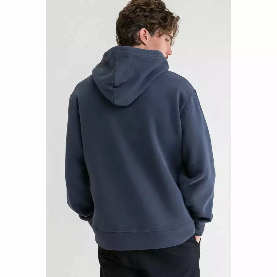 Rhythm Men's Classic Hooded Sweat - Worn Navy