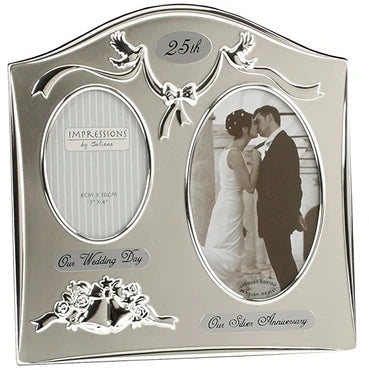 10-Best-traditional-present-for-parents-anniversary-Two-Tone-Silverplated-Wedding-Anniversary-Gift-Photo-Frame-25th-Silver