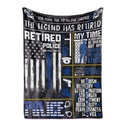 11-police-retirement-gifts-fleece-blanket