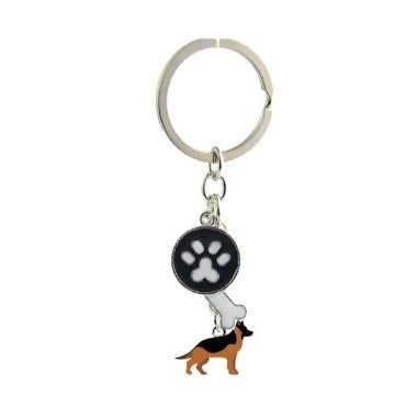 German Shepherd Dog Keychain Handmade Cartoon Art Key Ring Gifts and  Accessories