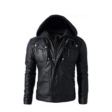 2-gifts-for-men-in-their-20s-leather-hoodie-jacket