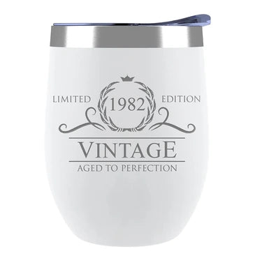 40th Birthday Tumbler Gift For Men, Limited Edition 1982 Custom