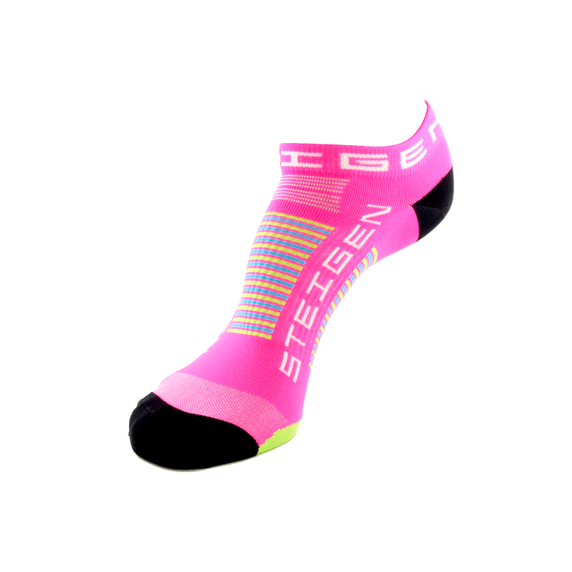 Fluro Yellow Running Socks ¼ Length