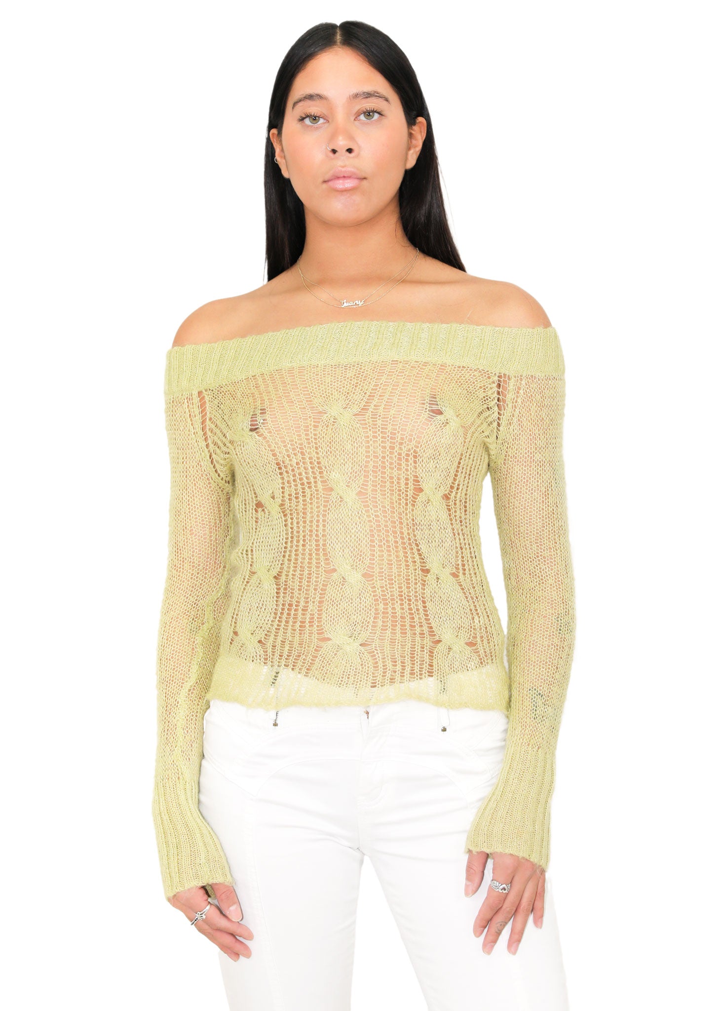 Mohair Sheer Knit Top