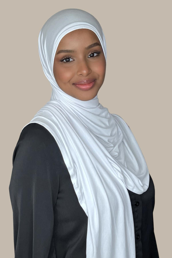 Premium Jersey Hijab - Navy - Rectangle 65 x 27 / Navy / Jersey