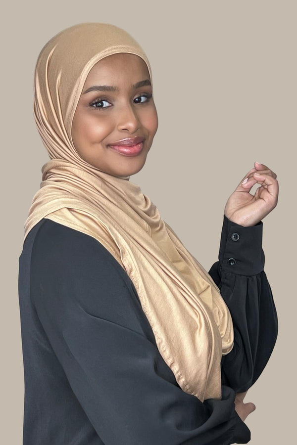 Pre-Sewn Jersey Hijab-Oak