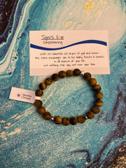 Blue Star Designs Tiger’s Eye Beaded Bracelet