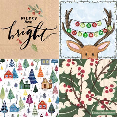 Winter and Holiday-themed Napkins