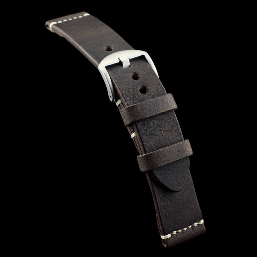 Leather Watch Strap, Vintage 406 | Italian Veg Tanned | Cozy Handmade