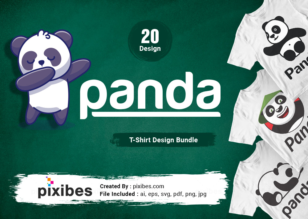 Download 20 Editable Panda Lovers T Shirt Designs Bundle Pixibes