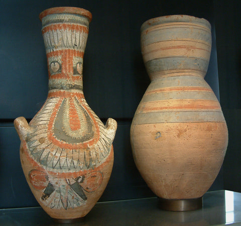vases with lotus motif from ancient eqypt
