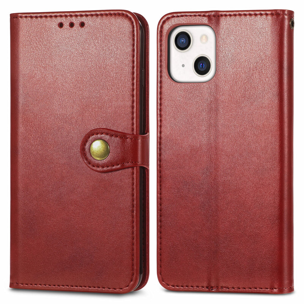 For iPhone 13 Pro Max, iPhone 13 Wallet Case (2021) PU Leather Folio F
