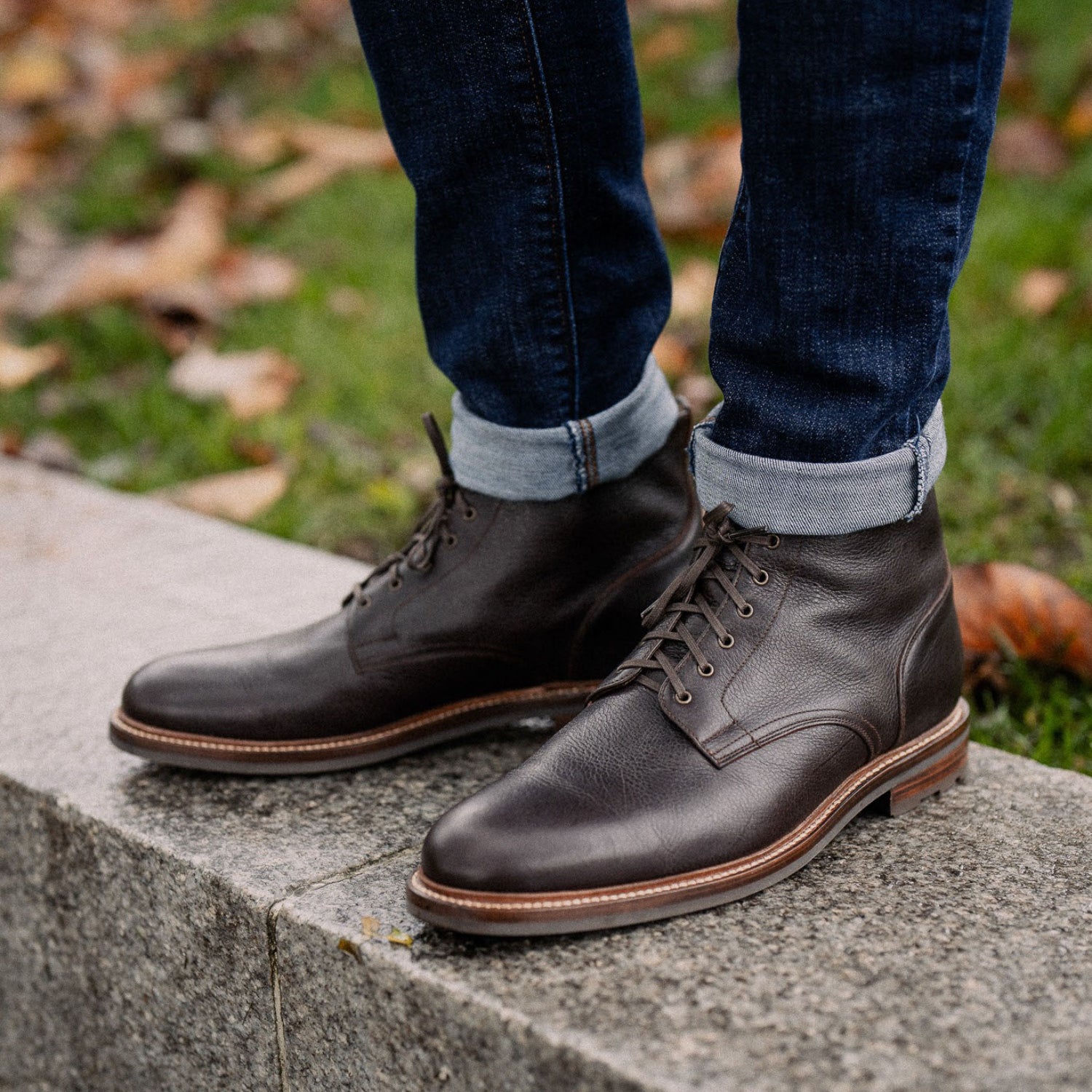 Lisbon - Dark Brown Kudu – Caswell Bootmakers