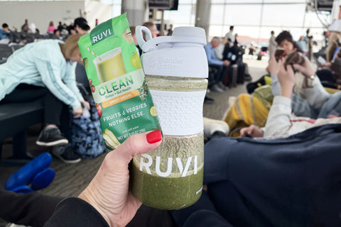 Ruvi fruit and veggie smoothie! The best on the go nutrition for traveling