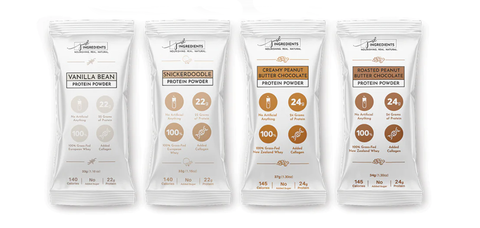 Just Ingredients protein Powder packets for traveling