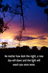 "No matter how dark the night, a new day will dawn and the light will reach you once more." Collection image.