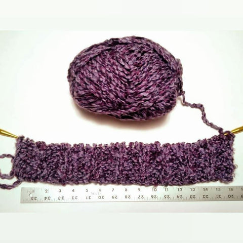Purple Yarn Project Step Two Image.