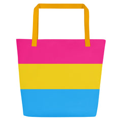 Pansexual Pride Flag | Tote Bag | Large | Blue Yellow Pink image.