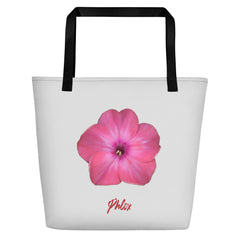 Phlox Flower Detail Pink | Tote Bag | Large | Silver image.