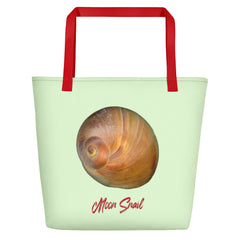 Moon Snail Shell Shark's Eye | Tote Bag | Large | Sea Glass image.