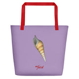Turrid Shell Tan | Tote Bag | Large | Lavender image.