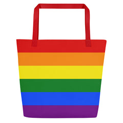 Gay Pride Flag (1979) | Tote Bag | Large | Rainbow image.