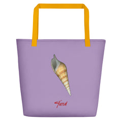 Turrid Shell Tan | Tote Bag | Large | Lavender image.