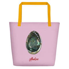 Abalone Shell Exterior | Tote Bag | Large | Orchid Pink image.