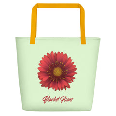 Blanket Flower Gaillardia Red | Tote Bag | Large | Sea Glass image.