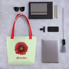 Blanket Flower Gaillardia Red | Tote Bag | Small | Sea Glass image.